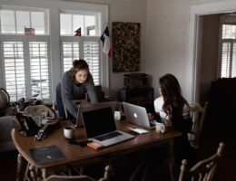 photo of women using laptops